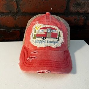 Pink Happy Camper Hat